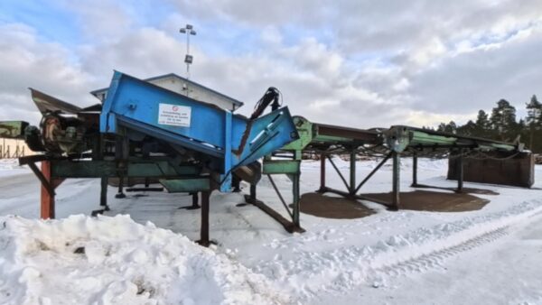 Hedlund log sorting line with 2x19 pockets and Siemens S7-300 control system